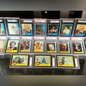 Lot of 19 Graded 1977 Star Wars Trading Cards - PSA GRADED & MORE